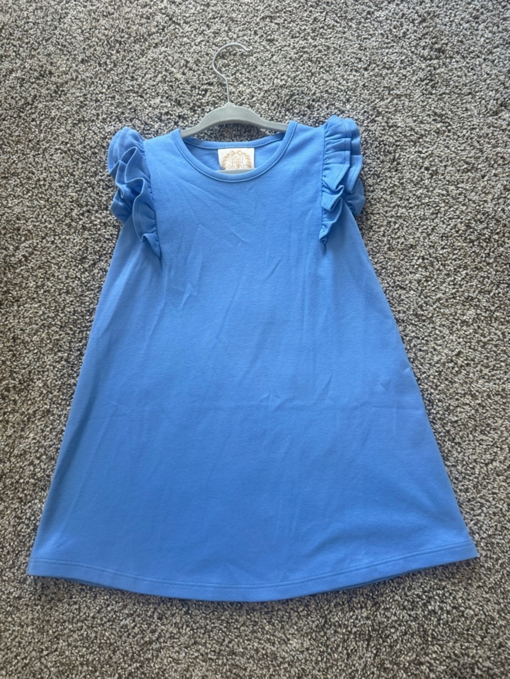 The Beaufort Bonnet Company Blue Ruffle Sleeve Dress